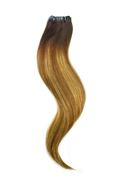 Chestnut Honey Balayage Tape in Hair Extensions